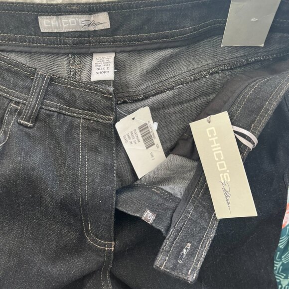 NWT Chico's Platinum Jeans Sz 2 Short = Slate - Picture 3 of 4